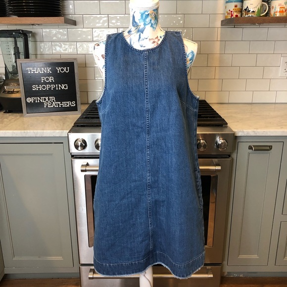 j crew denim shift dress